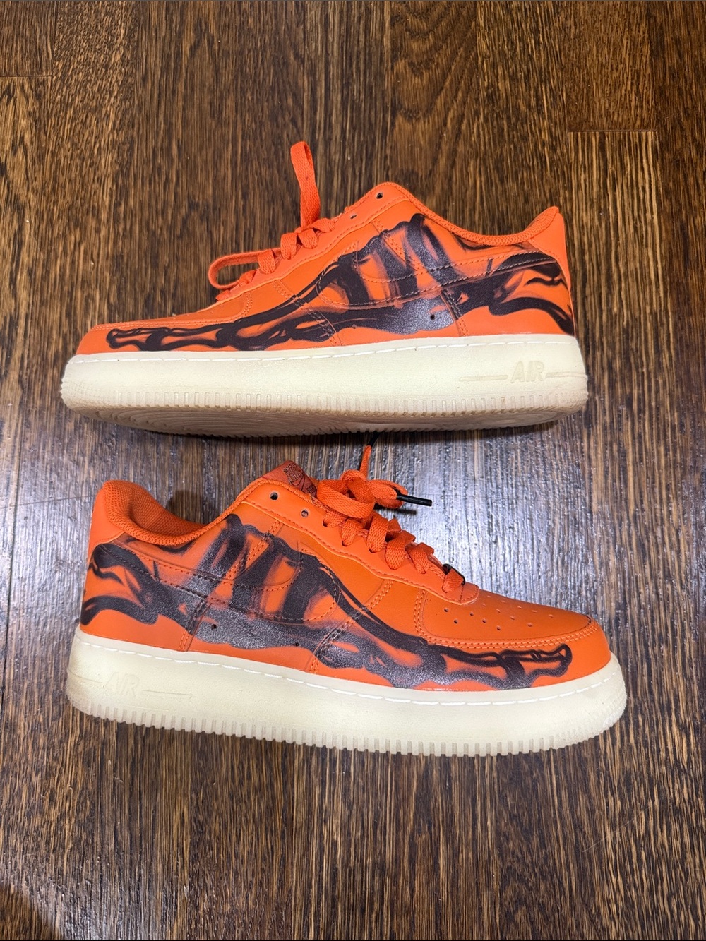 Nike Air Force 1 low orange skeleton
